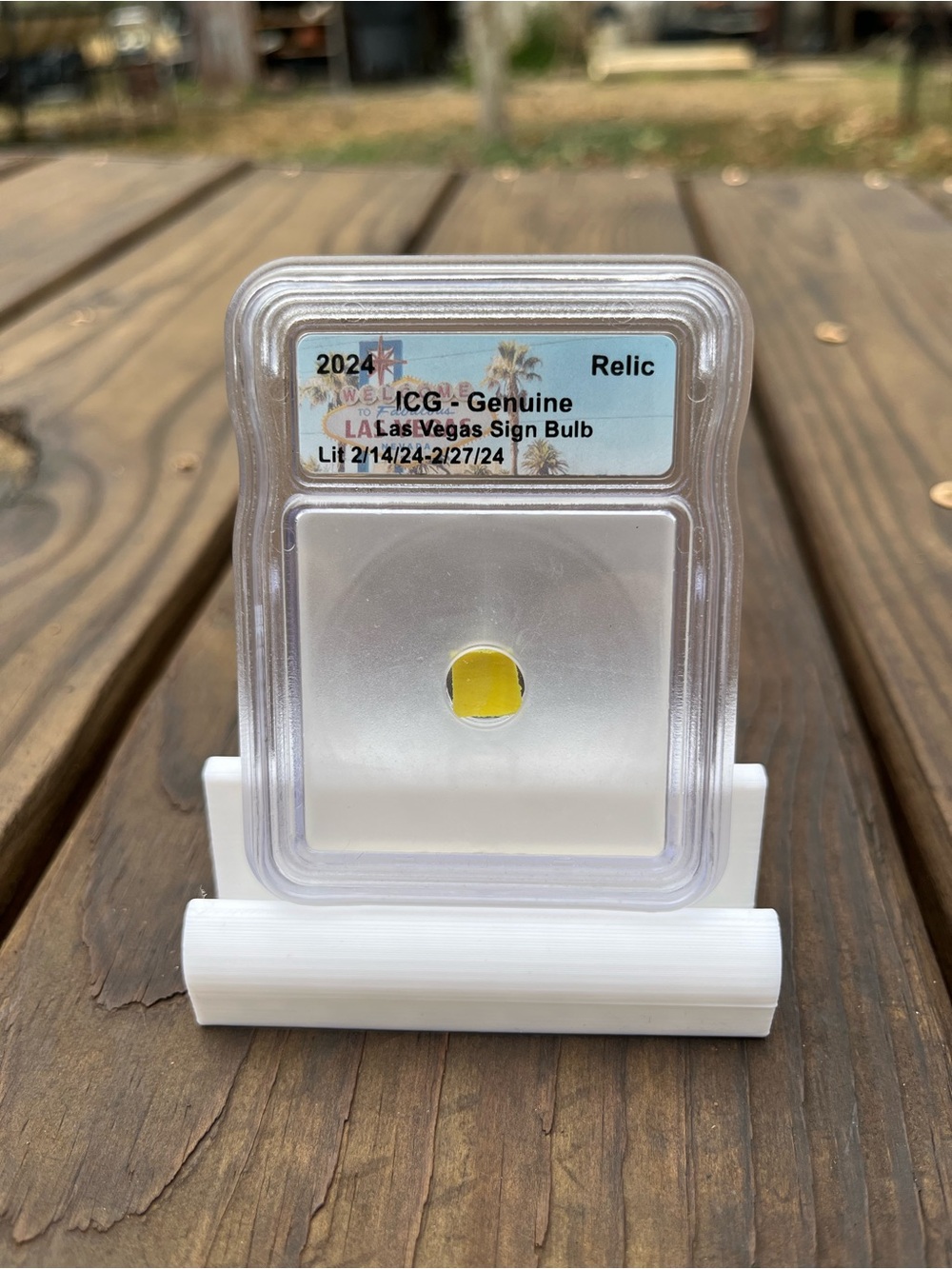 ICG Graded Las Vegas Sign Bulb Relic - Yellow